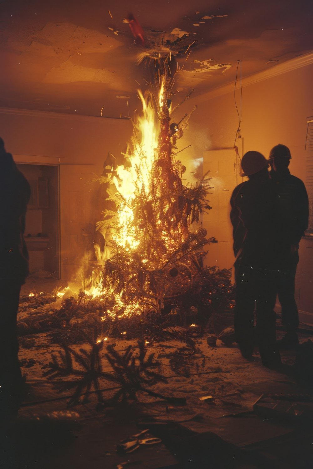Fire-damaged interior room with debris, representing the fire damage and burn injury claims Lionsgate Law Group APC handles in Sherman Oaks