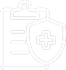 Medical clipboard icon representing medical treatment coordination