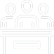 Attorney at desk icon representing negotiation team