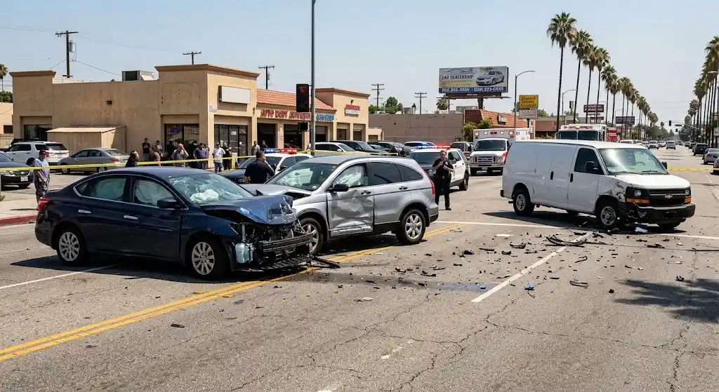 Auto accident claim involving vehicle damage in Sherman Oaks